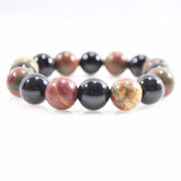 FBT - Black Onyx and Picasso Jasper Mixed Gemstone Bracelets - FashionByTeresa